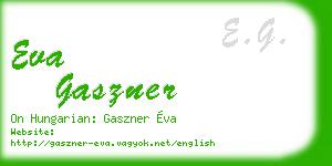 eva gaszner business card